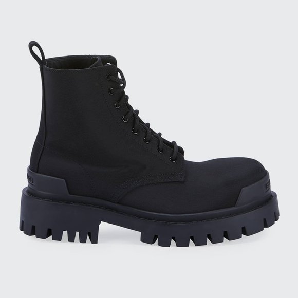 Balenciaga Strike Nylon Combat Booties - Picture 1 of 5